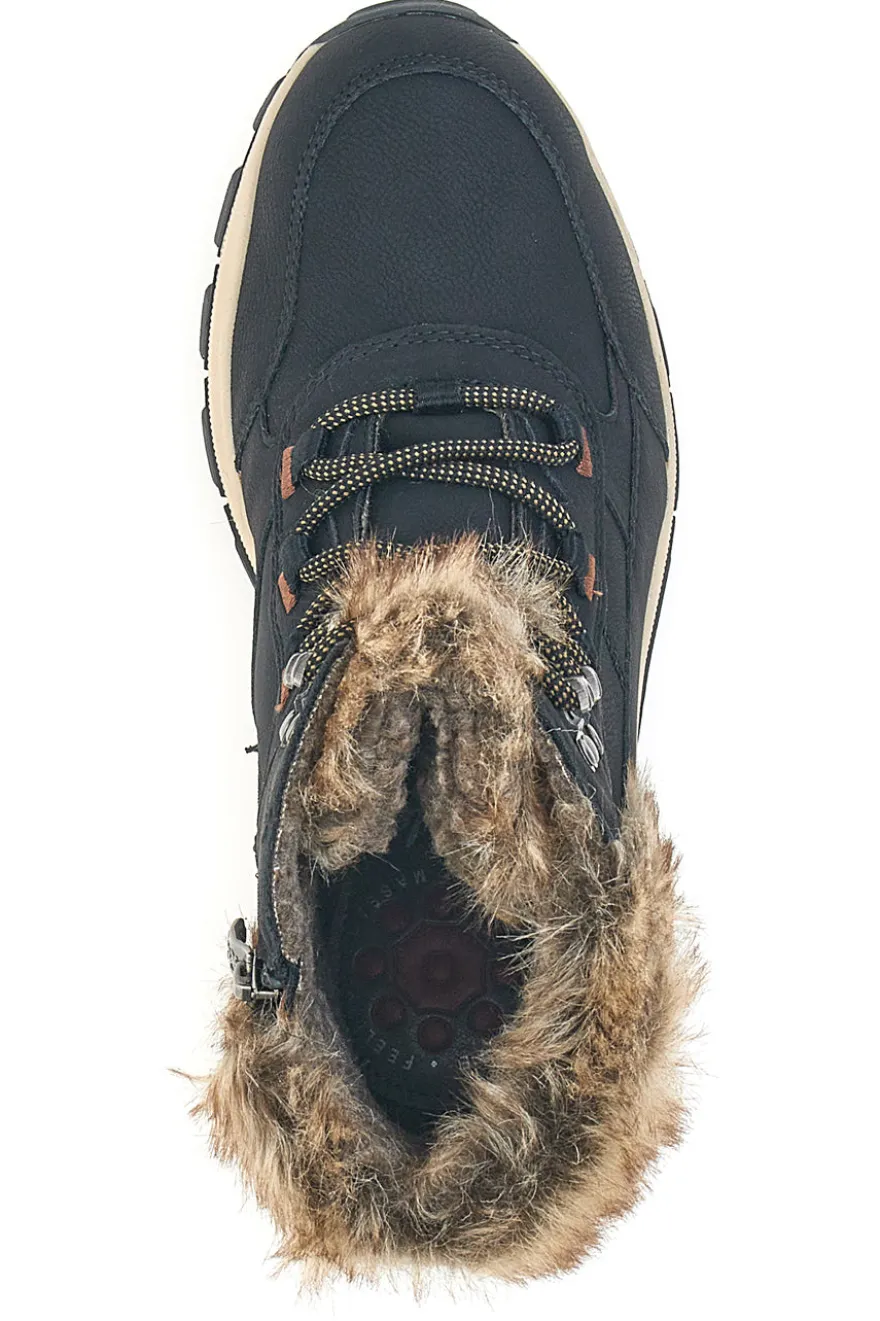 Schwarze Stiefeletten mit warmer Innenausstattung und rutschfester Sohle Relife 24802B08R