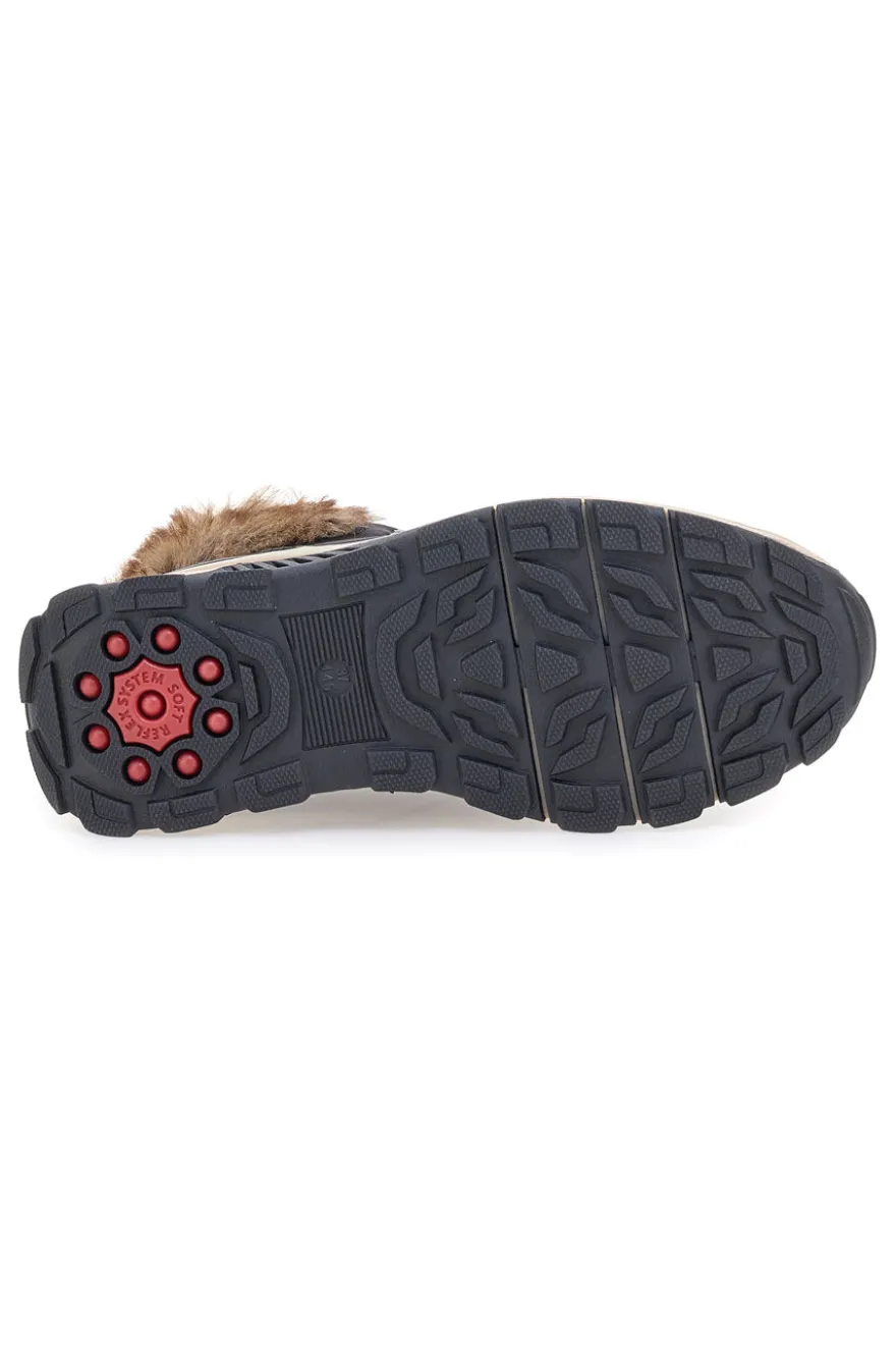 Schwarze Stiefeletten mit warmer Innenausstattung und rutschfester Sohle Relife 24802B08R