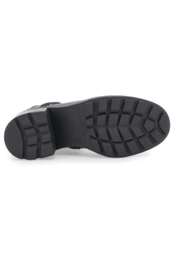 Schwarze Stiefeletten mit breitem Absatz und elastischen Einsätzen Pittarello Kapsel BT24286006