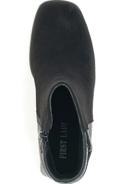 Schwarze Stiefeletten mit Absatz First Lady 361