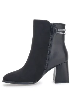 Schwarze Stiefeletten mit Absatz First Lady 361