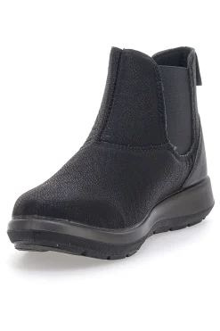 Schwarze Stiefeletten mit Hammerschlageffekt INBLU WG059014