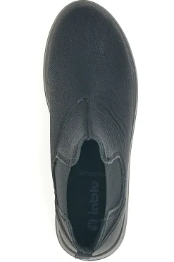 Schwarze Stiefeletten mit Hammerschlageffekt INBLU WG059014