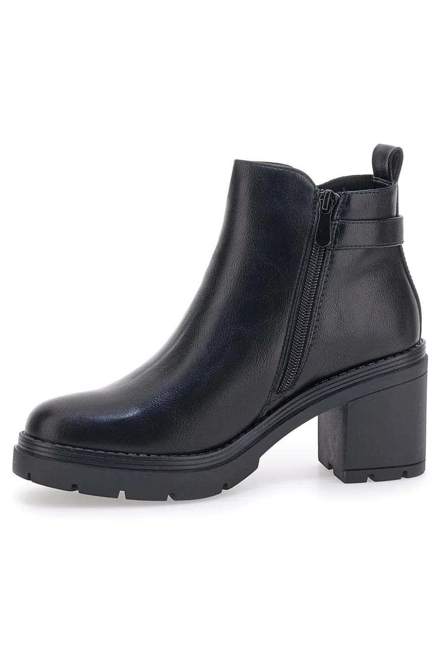 Schwarze Stiefeletten mit Absatz THE FIRST 481