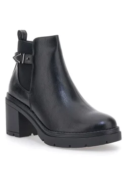 Schwarze Stiefeletten mit Absatz THE FIRST 481