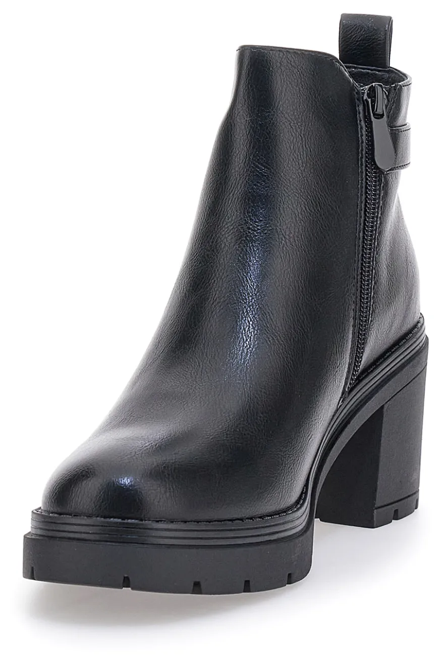 Schwarze Stiefeletten mit Absatz THE FIRST 481