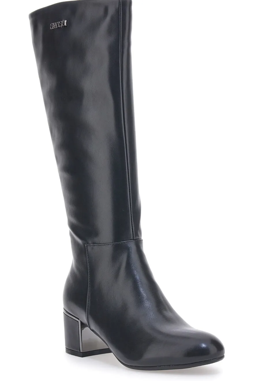 Schwarze Swish 21-Stiefel mit Absatz