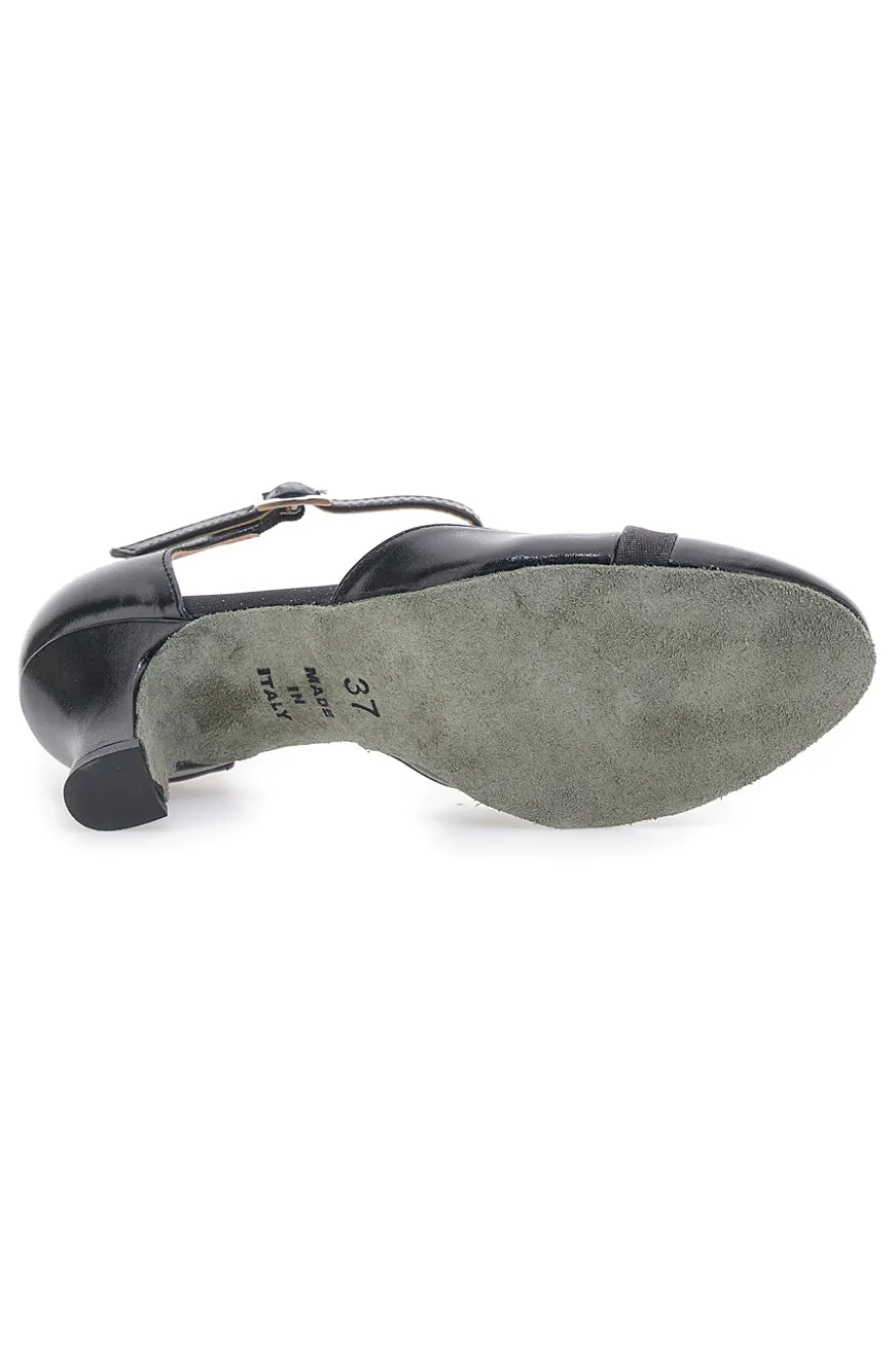Schwarze Tanzschuhe mit Ledersohle Made in Italy THE FIRST DANCE 5554