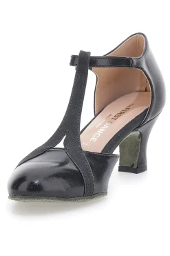 Schwarze Tanzschuhe mit Ledersohle Made in Italy THE FIRST DANCE 5554