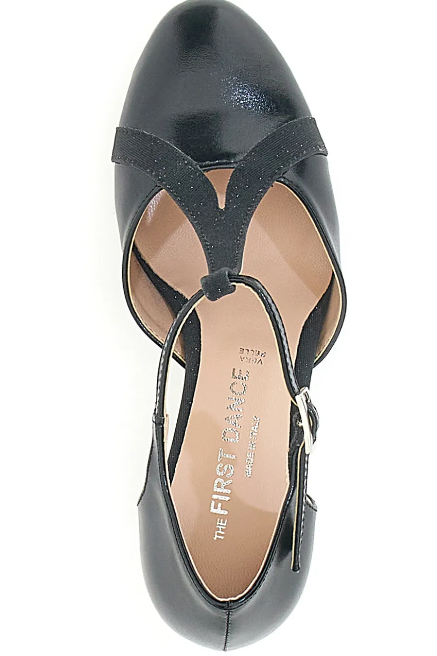 Schwarze Tanzschuhe mit Ledersohle Made in Italy THE FIRST DANCE 5554