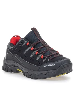 Schwarze Trekkingschuhe mit roten Details Goodyear 41029