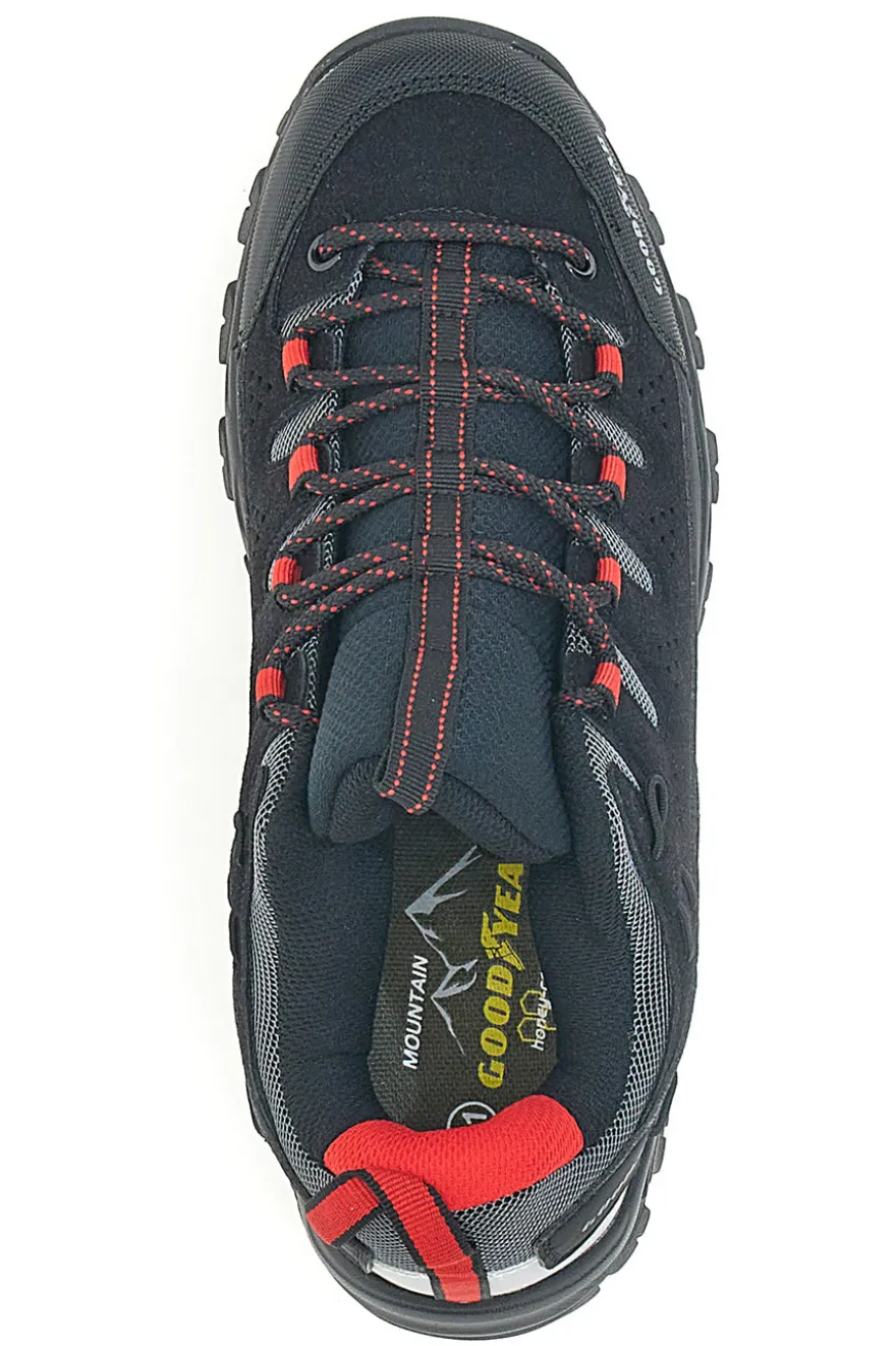 Schwarze Trekkingschuhe mit roten Details Goodyear 41029