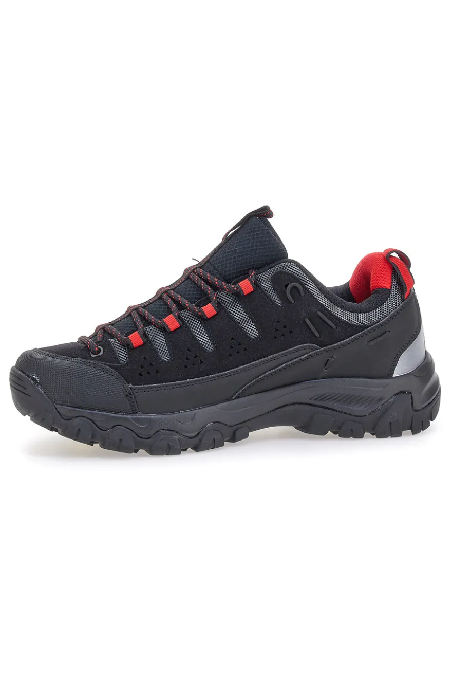Schwarze Trekkingschuhe mit roten Details Goodyear 41029