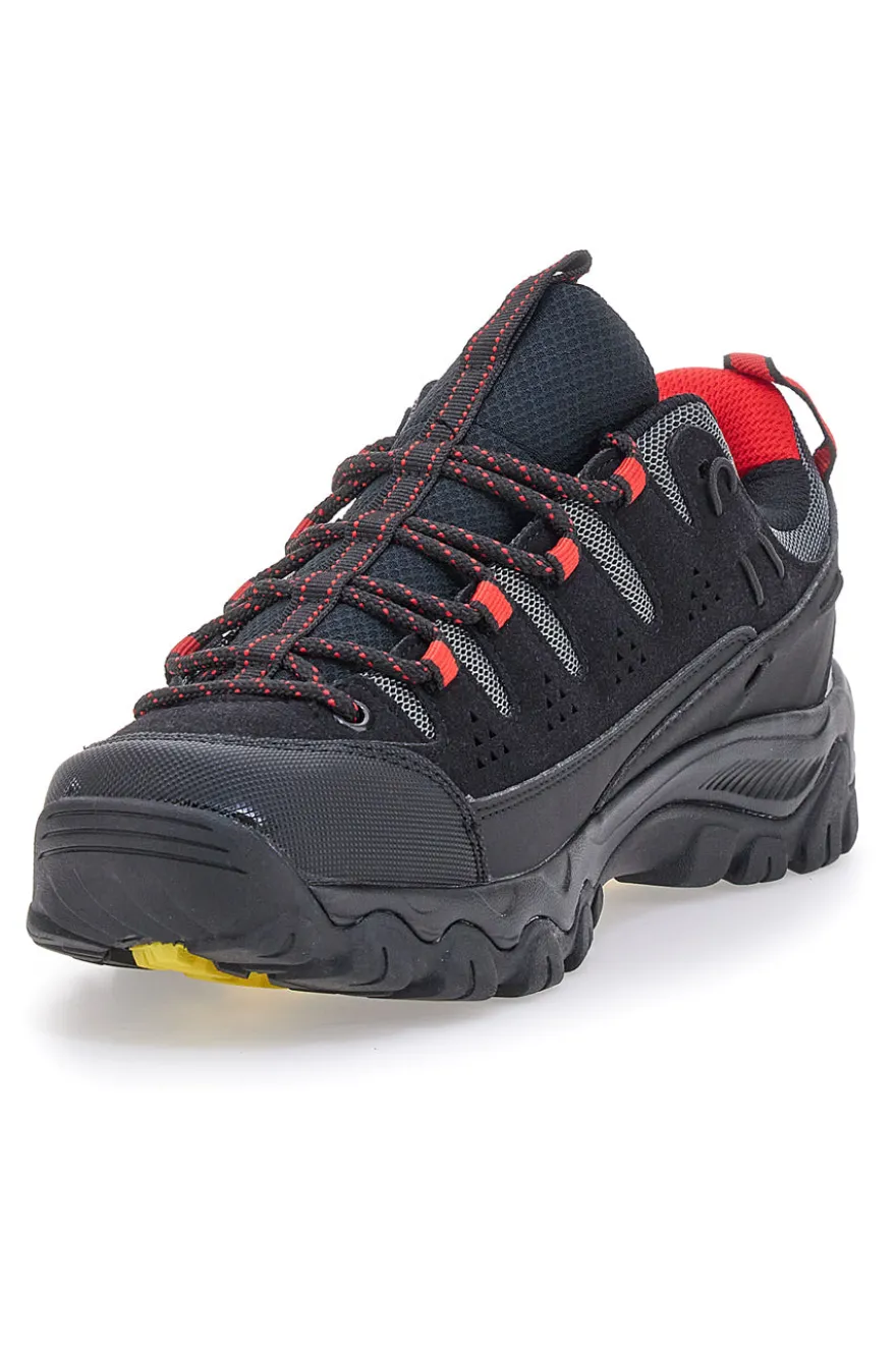 Schwarze Trekkingschuhe mit roten Details Goodyear 41029
