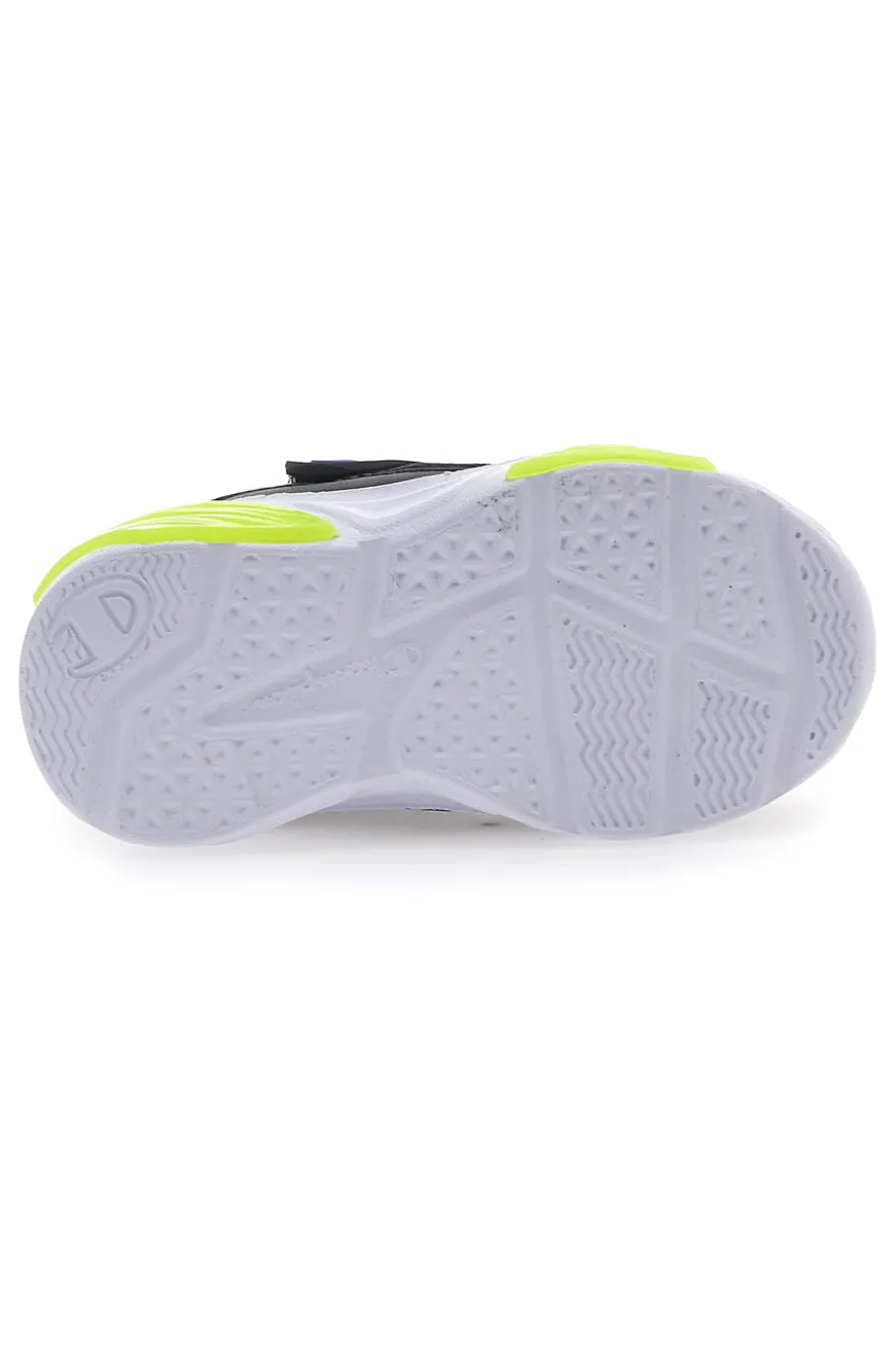 Schwarze und blaue Turnschuhe mit Lichtern Champion Wave B TD