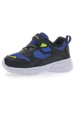 Schwarze und blaue Turnschuhe mit Lichtern Champion Wave B TD