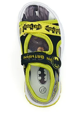Schwarze und gelbe Sandalen mit Lichtern und Klettverschluss Batman W1020214T
