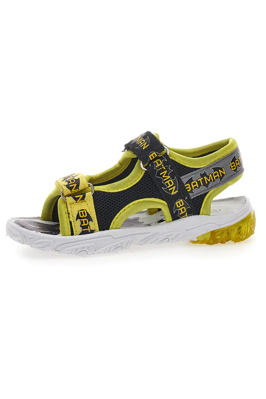 Schwarze und gelbe Sandalen mit Lichtern und Klettverschluss Batman W1020214T