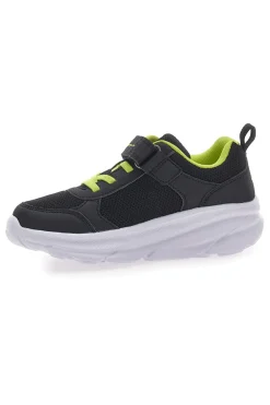 Schwarze und gelbe Sneakers mit Klettverschluss und elastischen Schnürsenkeln CHAMPION HRO B PS Low Cut Schuh