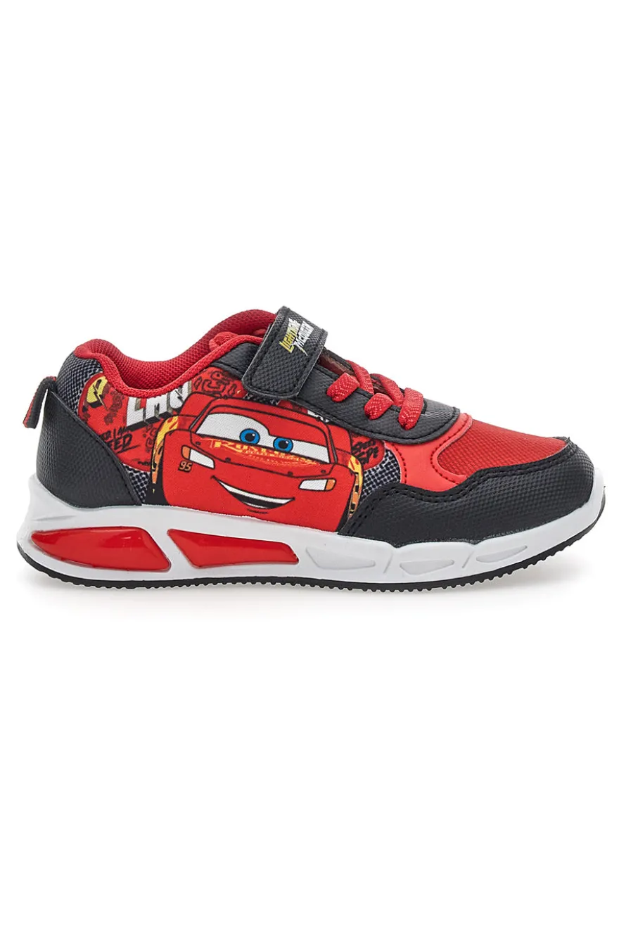 Schwarze und rote Schuhe mit Lichtern und Riemen Cars D5010220T10