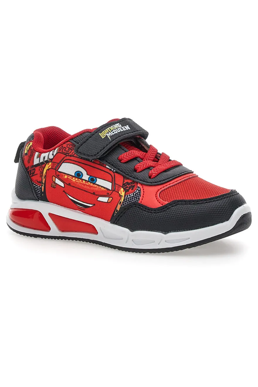Schwarze und rote Schuhe mit Lichtern und Riemen Cars D5010220T10