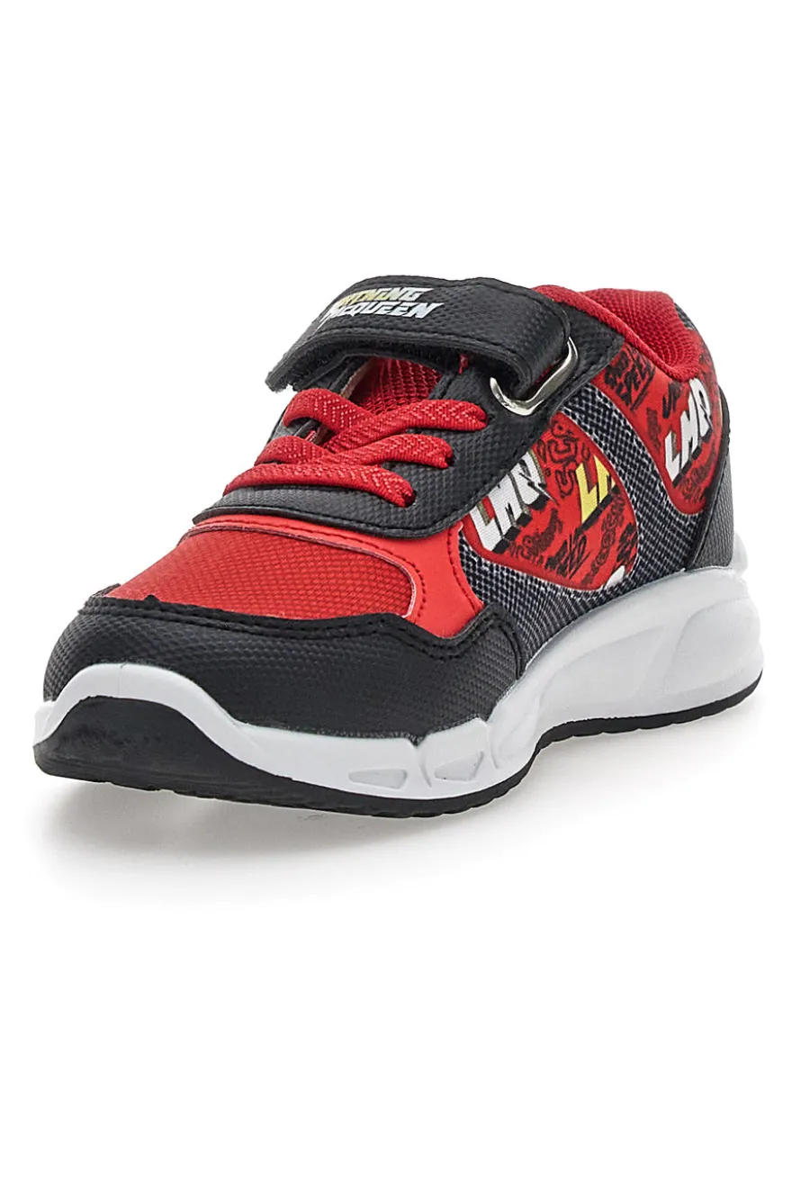 Schwarze und rote Schuhe mit Lichtern und Riemen Cars D5010220T10