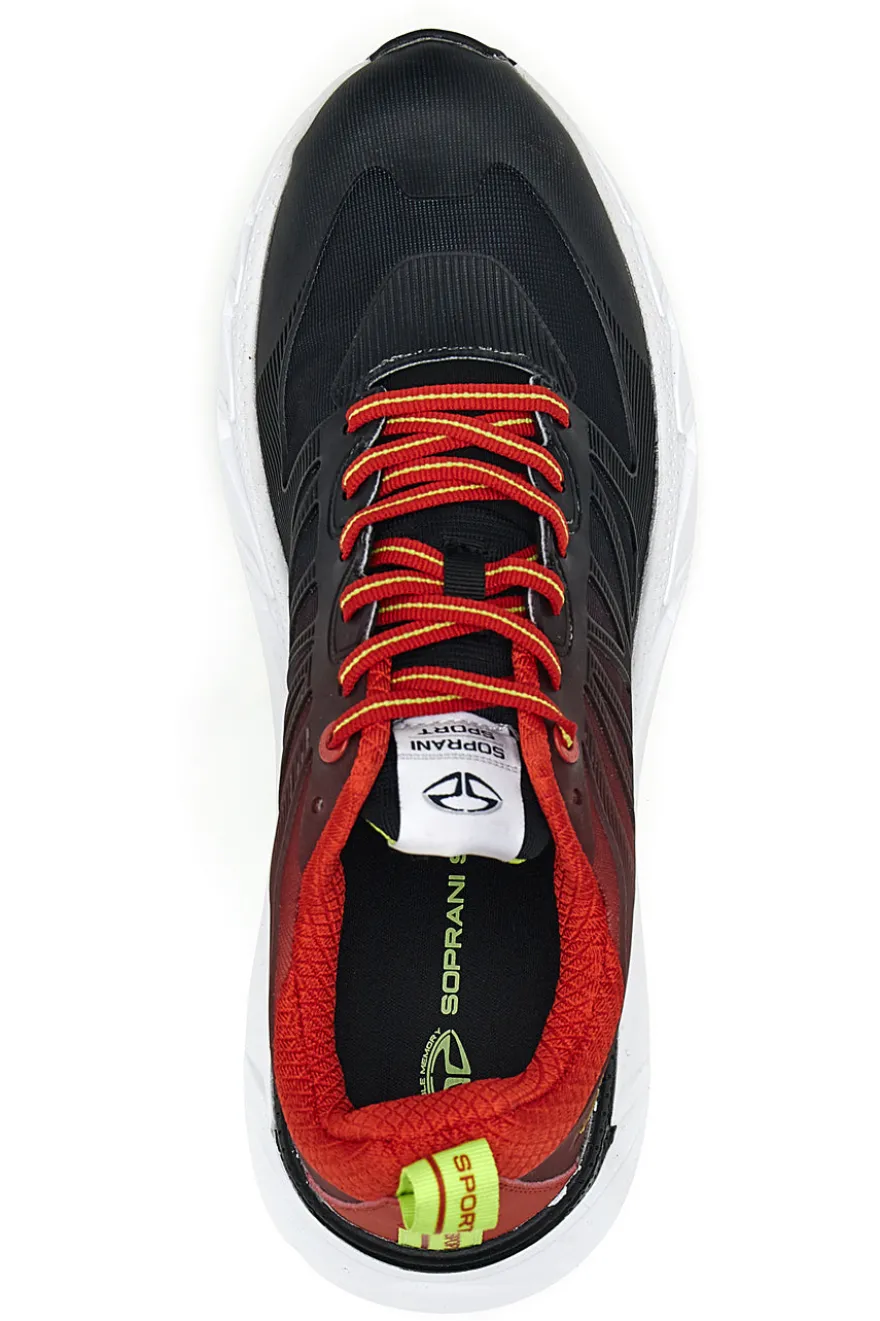 Schwarze und rote Soprani-Arpino-Sneaker
