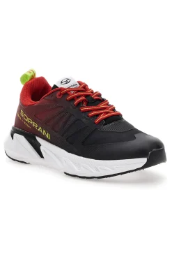 Schwarze und rote Soprani-Arpino-Sneaker