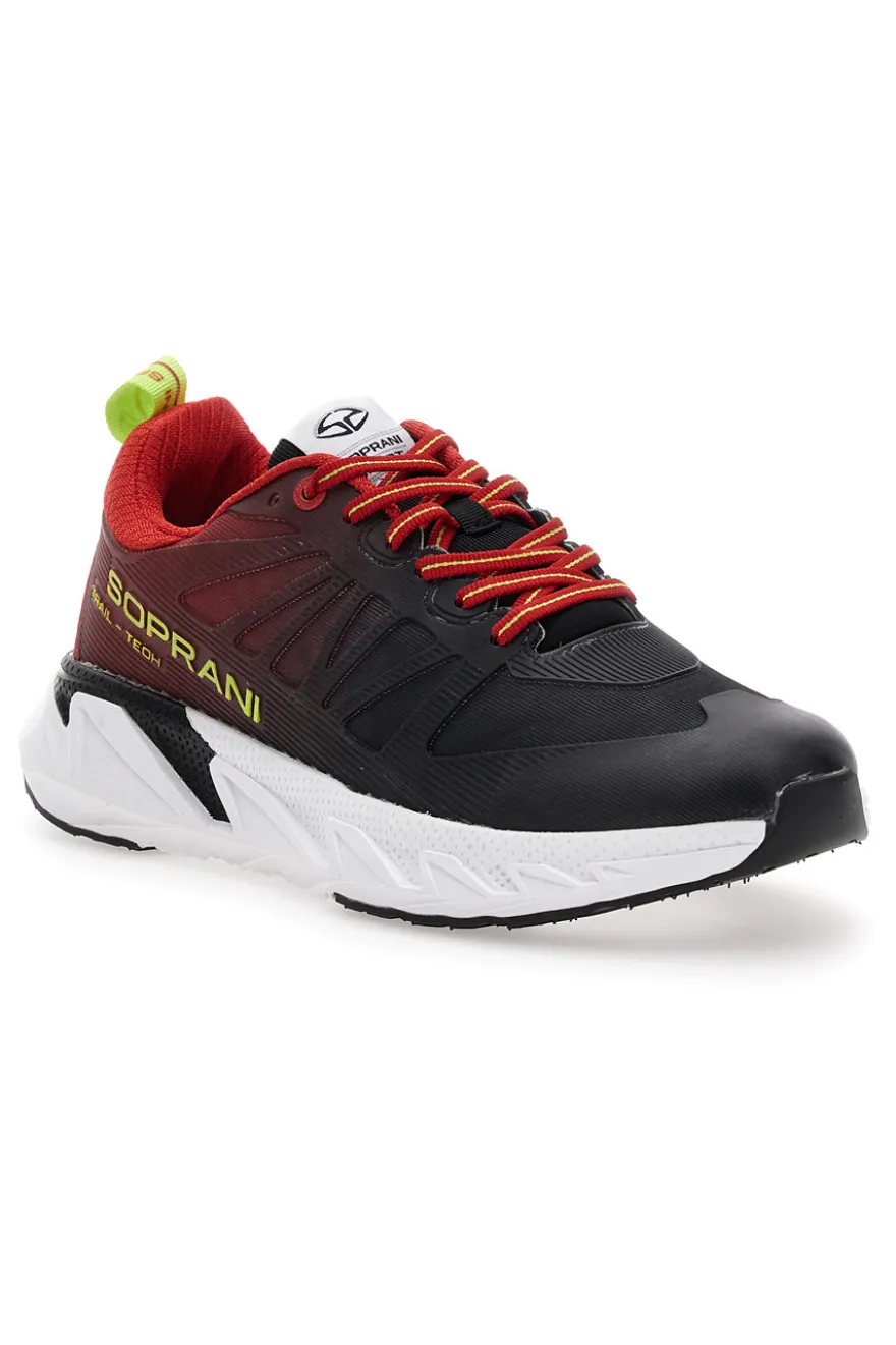 Schwarze und rote Soprani-Arpino-Sneaker