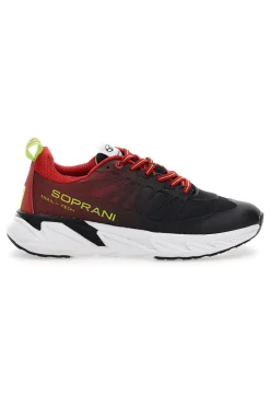 Schwarze und rote Soprani-Arpino-Sneaker