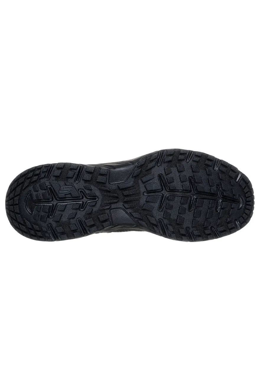 Schwarze, wasserabweisende Stiefel mit Skechers Hillcrest 2.0 Woodrock Peak Memory Foam
