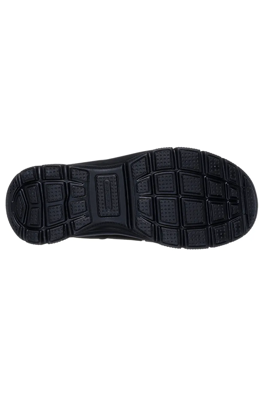 Schwarze, wasserdichte Slipper mit Memory-Schaum von Skechers Easy Going Modern Hour