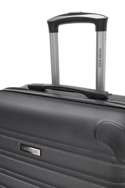 Schwarzer Hartschalenkoffer mit schwenkbaren Rollen Prima riga PR167/G