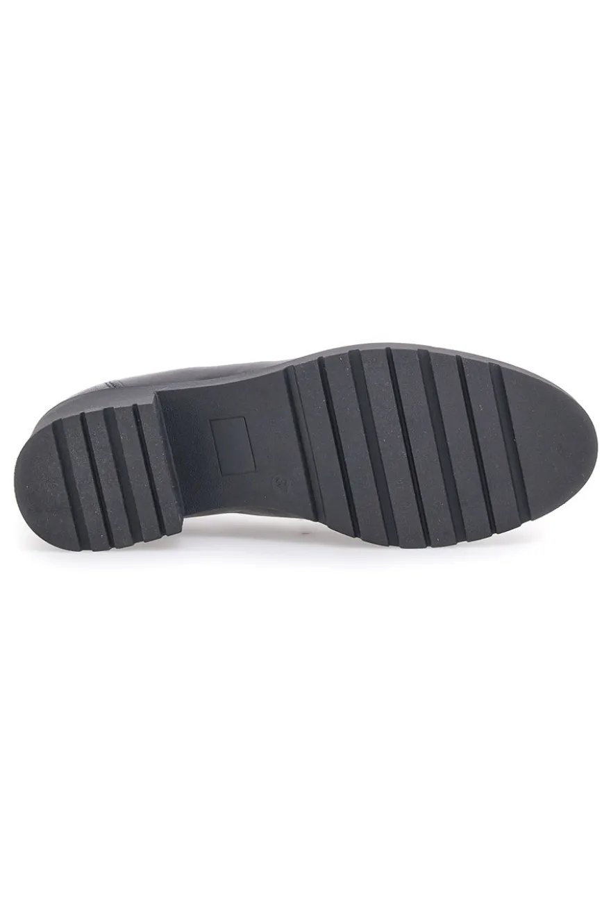 Schwarzer Mokassin mit Pittarello-Glam-Absatz 85145