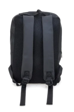 Schwarzer Rucksack mit vertikaler Vordertasche Biagiotti MOI LB25W-464/1/Z