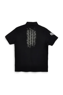 Schwarzes Kurzarm-Poloshirt Abarth AH24SS152
