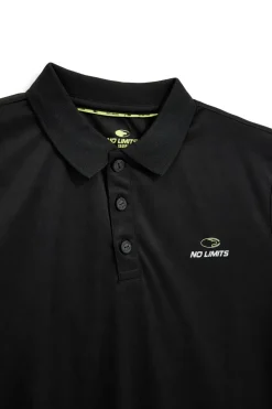 Schwarzes Polyester-Poloshirt No limits MAPS003S26