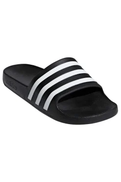 Schwarz-weiße Adidas Adilette Aqua Hausschuhe