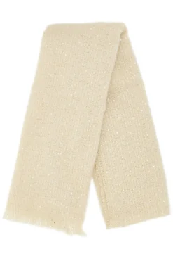 Sciarpa beige calda e morbida con paillettes Gianmarco Venturi CLASS 65471