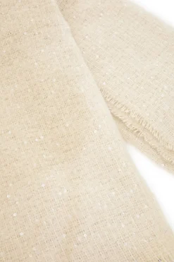 Sciarpa beige calda e morbida con paillettes Gianmarco Venturi CLASS 65471