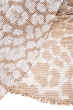 Sciarpa beige con fantasia animalier Gianmarco Venturi CLASS 65470