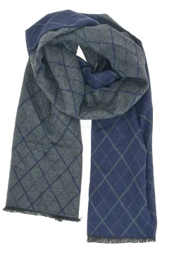 Sciarpa Blu e Grigia Double Face Gianmarco Venturi 61027