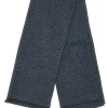 Sciarpa blu fantasia pied de poule calda Roncato 46,003,03