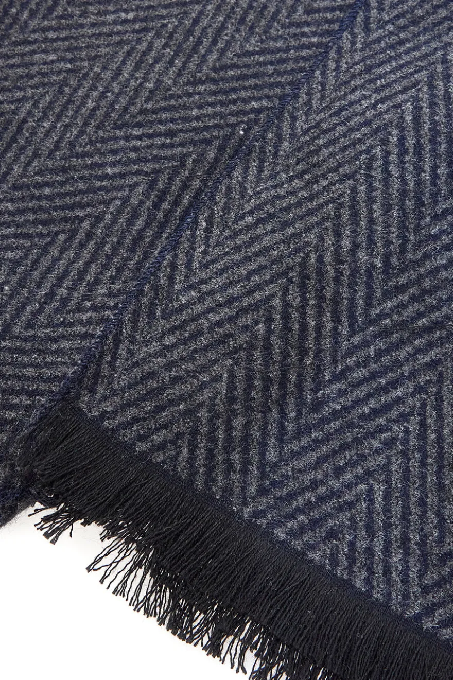 Sciarpa blu fantasia spigata calda Roncato 46,003,02