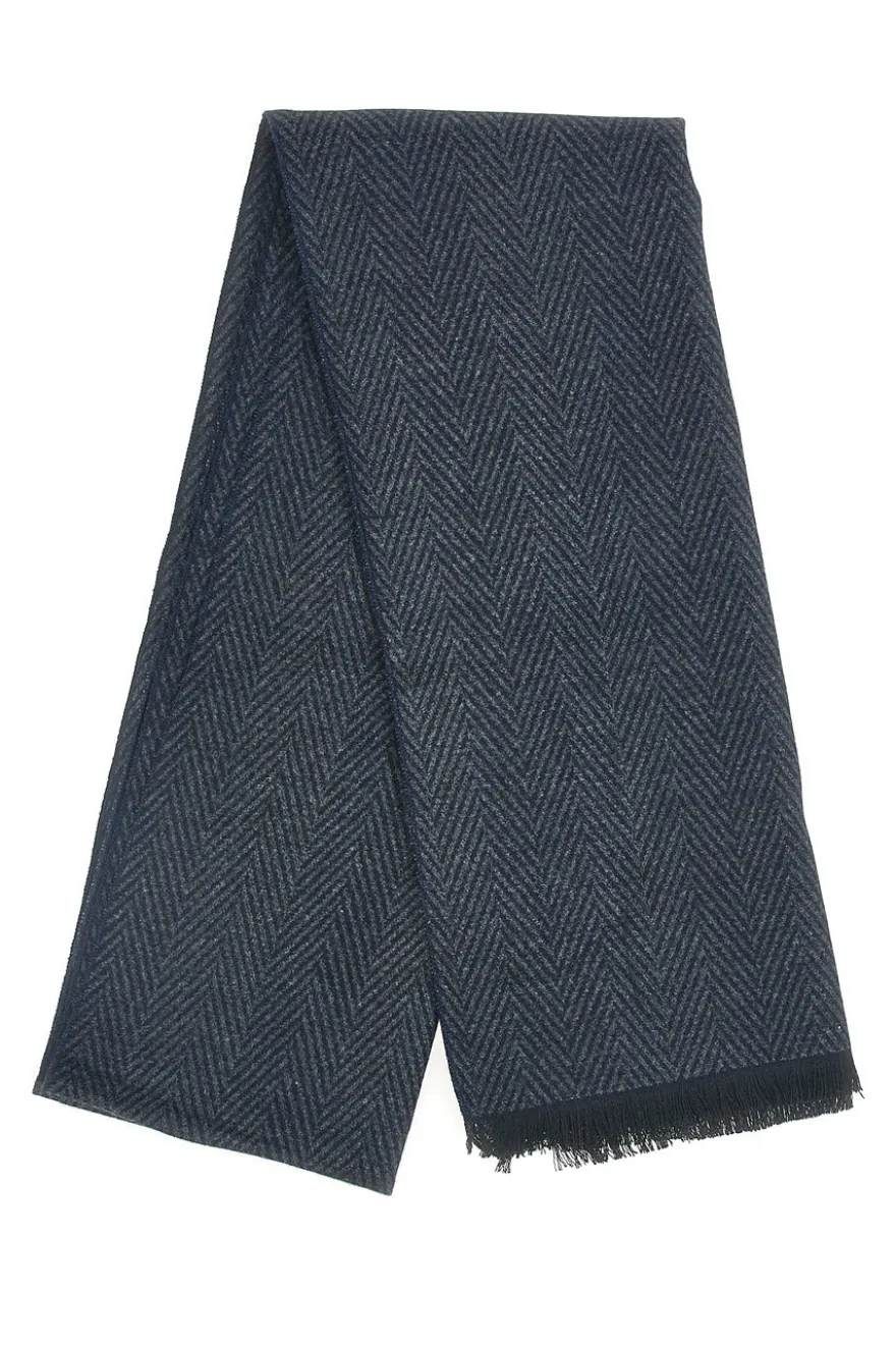 Sciarpa blu fantasia spigata calda Roncato 46,003,02