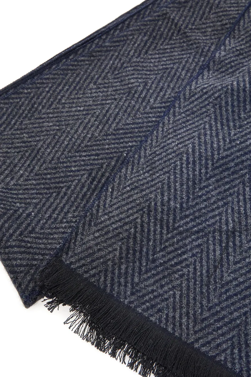 Sciarpa blu fantasia spigata calda Roncato 46,003,02