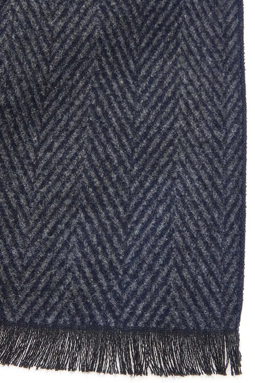 Sciarpa blu fantasia spigata calda Roncato 46,003,02