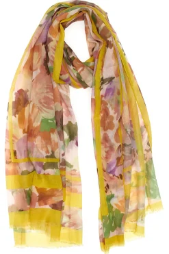 Sciarpa Foulard Gialla a Fiori Gian Marco Venturi 4