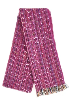 Sciarpa fucsia a coste multicolor calda GianMarco Venturi CLASS 62624