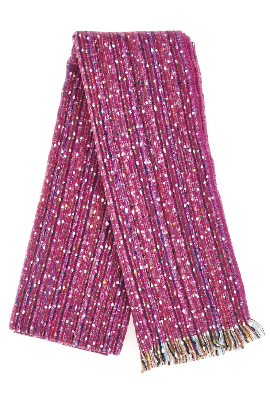 Sciarpa fucsia a coste multicolor calda GianMarco Venturi CLASS 62624